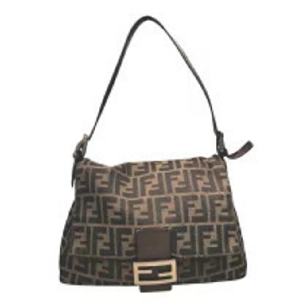Fendi Zucca Mamma Hobo Bag Brown Canvas Shoulder